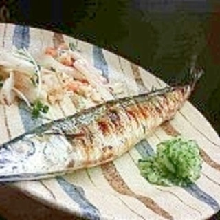 サンマの塩焼き☆きゅうりおろし添え